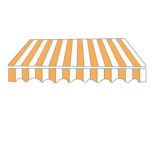 Einziehbar Markisen Ersatzstoff, Sonnenschutz Markisenbespannung, Markisenbespannung Ersatzstoff Für Terrasse Balkon(Yellow,500x300cm(16x10ft)) von Generic