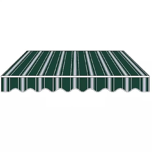 Einziehbare Markise Stoff Ersatz, Markisenbespannung für den Außenbereich Polyester Wasserdicht UV-beständig für Private und Gewerbliche Zwecke(White,200x150cm) von Generic