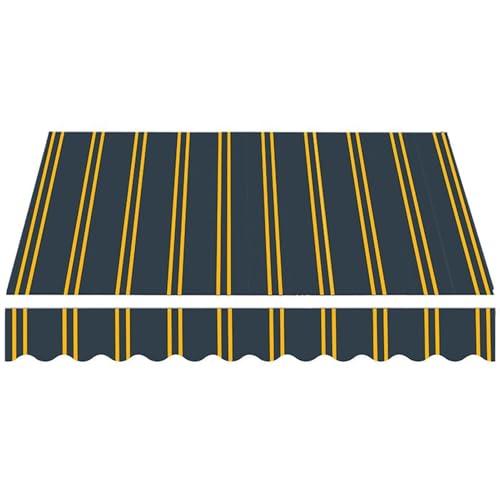 Einziehbare Markise Stoff Ersatz, Markisenbespannung für den Außenbereich Polyester Wasserdicht UV-beständig für Private und Gewerbliche Zwecke(Yellow,200x150cm) von Generic