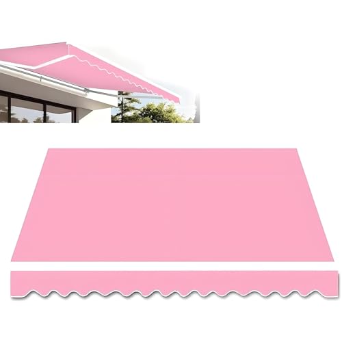 Einziehbare Markisenbespannung (nur Stoff), Wasserdicht UV-Schutz Sonnenschutz Markisenstoff aus Polyester für Terrasse Balkon(23x13ft/700x400cm) von Generic
