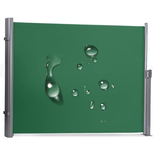Einziehbare Seitenmarkise, Sichtschutzmarkise, Raumteiler aus 180 g hochwertigem Polyestergewebe for Terrasse, Garten und Terrasse. H: 120–170 cm, L: 200–600 cm(D,170x200cm/67x79in) von Generic