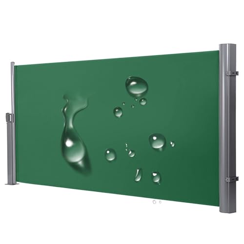 Einziehbare Seitenmarkise/Sichtschutz, Höhe: 120–170 cm, Länge: 200–600 cm, 180 g Polyester, wasserdicht und UV-beständig, for Terrasse, Garten, Balkon(I,130x400cm/51x157in) von Generic