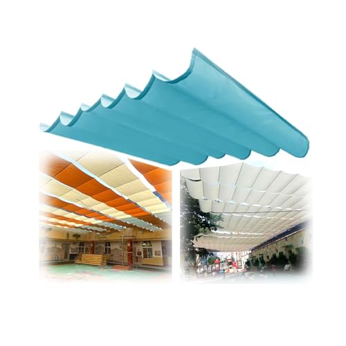 Einziehbarer Sonnenschutz mit Wellendach for den Außenbereich,Gleitwellen-Sonnensegel,für Pergola Terrasse Deck Hof Pavillon Outdoor((WxL)1.2x9m) von Generic