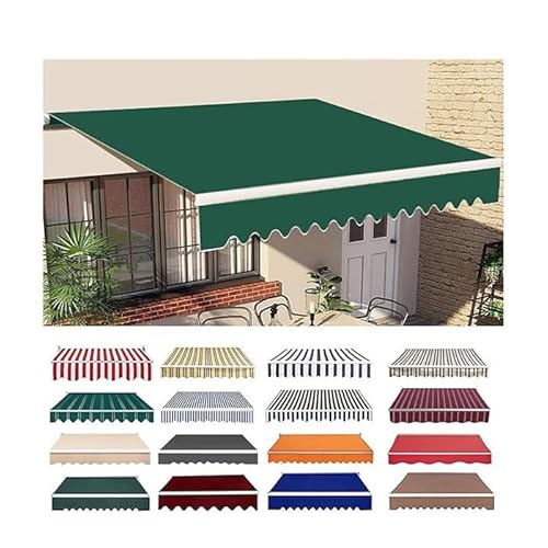 Einziehbarer Terrassenmarkisen-Ersatzstoff, 280 G Polyester, for Fenster Und Türen, Sonnenschutz, Segeltuch Mit Volant for Hof, Terrasse(22.9x9.8ft(6.9x2.9m)) von Generic