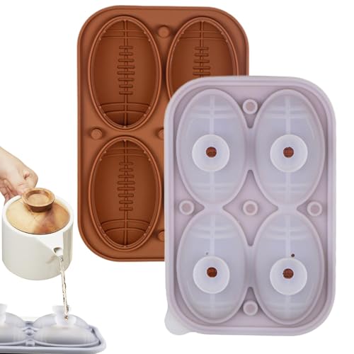 Eiskugelform mit 4 Mulden, antihaftbeschichtete Fondant-Form, einfaches Herauslösen mit Trichter für Schokolade, Süßigkeiten, Whiskey, Cocktails von Generic