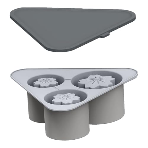 Eiswürfelform, Eisformen | Eiswürfelschalen für die Küche – faltbare Eiswürfelform aus Silikon mit 3 Gittern, leicht zu öffnende Eiswürfelformen mit Deckel, ideal für Whisky, Getränke und von Generic