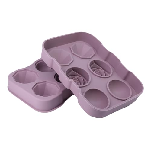 Eiswürfelform aus Silikon – runde Eiswürfelformen, großer Hersteller von Kugeleis | Rosa Silikonform für Eiskugeln, einfach zu lösen, 6 Löcher, Gefrierform zur Kühlung von Generic