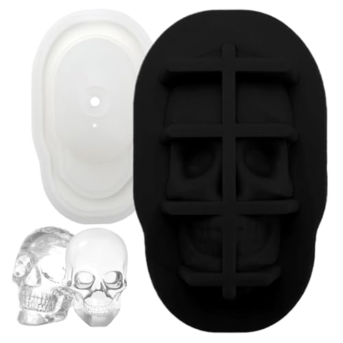 Eiswürfelformen Totenkopf – originelles Tablett mit flexiblem Silikon für die Zubereitung von Fantasiewürfeln | wiederverwendbare dekorative Form für kalte Getränke, Longdrinks, Aperitifs und Eiswürfelformen Totenkopf – originelles Tablett mit flexiblem Silikon für die Zubereitung von Fantasiewürfeln | wiederverwendbare dekorative Form für kalte Getränke, Longdrinks, Aperitifs und von Generic
