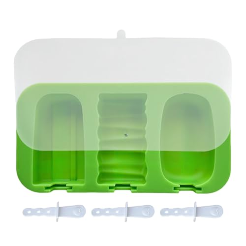 Eiswürfelformen aus Silikon – hausgemachte Form, 3 Fächer in Stabform mit einem Durchgang mit Stäbchen und isoliertem Joghurt-Gefrierschrank Eiswürfelformen aus Silikon – hausgemachte Form, 3 Fächer in Stabform mit einem Durchgang mit Stäbchen und isoliertem Joghurt-Gefrierschrank von Generic