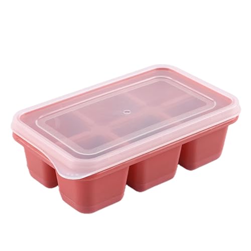 Eiswürfelschale - Eiswürfelform für Zuhause, Silikon-Eiswürfelschale | Silikon-Eiswürfelschale mit Deckel, Gefrierfach stapelbar, groß von Generic