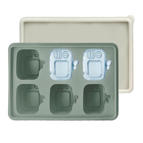 Eiswürfelschale aus Silikon | Lebensmittelechte Silikonform in TV-Form für Würfel | 6 auslaufsichere Fächer mit Deckel zum einfachen Herausnehmen für Getränke Zuhause Küche Unterhaltung Eiswürfelschale aus Silikon | Lebensmittelechte Silikonform in TV-Form für Würfel | 6 auslaufsichere Fächer mit Deckel zum einfachen Herausnehmen für Getränke Zuhause Küche Unterhaltung von Generic