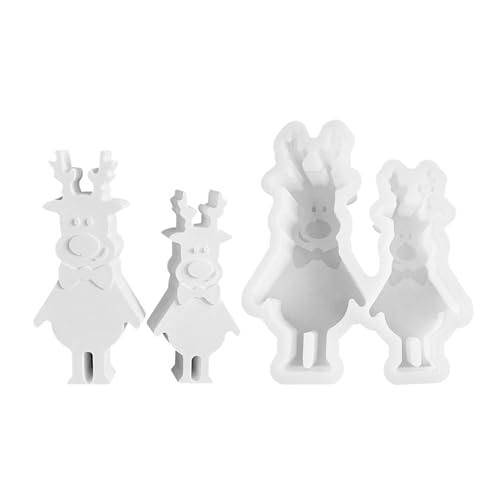 Elch Harz Form, Elch Silikonform - Elch Familie Weihnachtsschmuck Kerzen machen Schimmel,Festival Kerze Machen Form Handwerk Harz Form, Weihnachtsschmuck Silikonform Für Epoxidharz, Handgemachte Elch Harz Form, Elch Silikonform - Elch Familie Weihnachtsschmuck Kerzen machen Schimmel,Festival Kerze Machen Form Handwerk Harz Form, Weihnachtsschmuck Silikonform Für Epoxidharz, Handgemachte von Generic