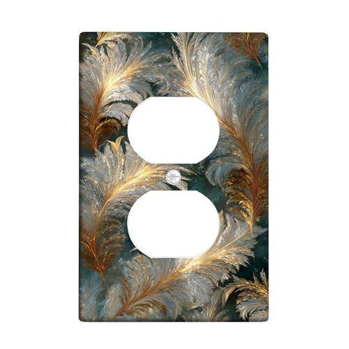 Elegante Federlichtschalter-Abdeckplatten/Steckdosenabdeckungen, blaues und goldenes Design für Wohnkultur, Thermoplastische Wandplatten, Standardgröße, Einzel-Duplex-Steckdose Elegante Federlichtschalter-Abdeckplatten/Steckdosenabdeckungen, blaues und goldenes Design für Wohnkultur, Thermoplastische Wandplatten, Standardgröße, Einzel-Duplex-Steckdose von Generic