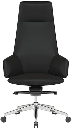 Eleganter Schreibtischstuhl aus Leder mit komfortablem Design und atmungsaktivem Material für langes Sitzen, einfache Montage, Chefsessel Drehstuhl Bürostuhl mit Konstruktion von Generic