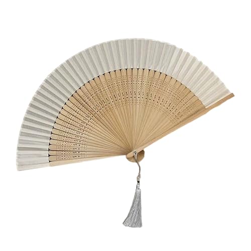 Elegantes Papierfächer-Set, Hand-Faltfächer für Outdoor-Park-Partys im Zen-Thema, dekorative Accessoires Snh694 (White, 21cm) von Generic