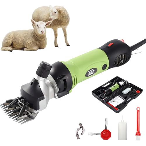 Elektrische Schafschermaschine, 350 W Farm-wollschere Mit 6-stufiger Geschwindigkeitsregelung, 13 Geraden Schneidezähnen, Für Dickes Fell Von Ziegen, Haustieren Und Rindern von Generic
