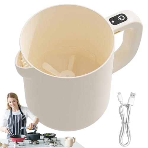Elektrischer Handmixer – Elektrische Rührschüssel | Wiederaufladbare Rührmaschine mit Schüssel und Filterzubehör für Küche, Kochen, Mixen und Reinigen von Generic