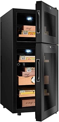 Elektronischer Zigarrenschrank, Smart Touch Mit Großer Kapazität, Feuchtigkeitsspendender Weinteeschrank Kann 200 Zigarren Aufnehmen, Black, 34.5 * 49 * 81.5CM von Generic