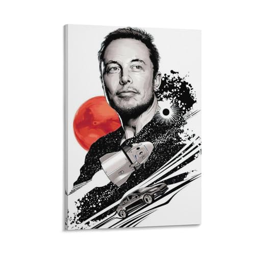 Elon Musk Poster Inspirierendes Zitat Poster Büro Poster (5) Poster Druck Kunst Wandmalerei Leinwand Poster Moderne Schlafzimmer Dekor 20 x 30 cm von Generic