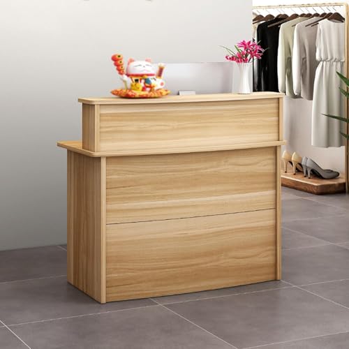 Empfangstresen Mit Theke, Empfangstresen Thekentisch Mit Abschließbaren Schubladen, Für Schönheitssalon, Supermarkt, Convenience Store, Bekleidungsgeschäft, Mil, Light Walnut, 100cm Empfangstresen Mit Theke, Empfangstresen Thekentisch Mit Abschließbaren Schubladen, Für Schönheitssalon, Supermarkt, Convenience Store, Bekleidungsgeschäft, Mil, Light Walnut, 100cm von Generic
