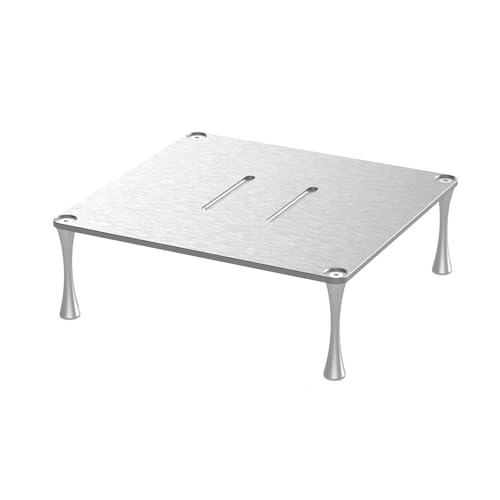 Entertainment-Center Schallplattenständer Audio-Video-Regal HiFi Rack aus Aluminium, Audio-Komponenten Offener CD-Player-Ständer, für Verstärker Plattenspieler(10cm/3.9in) von Generic