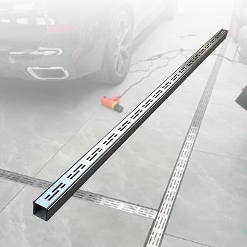Entwässerungsrinne,Auffahrtsgraben-Entwässerungssystem,Edelstahl 304,Bündiges Kanal-Abflussrohr Und Gitter,Terrassen-/Patio-/Garage-Kit,Anpassbar (1 Stück 5 X 5 cm (2 X 2 Zoll)) von Generic
