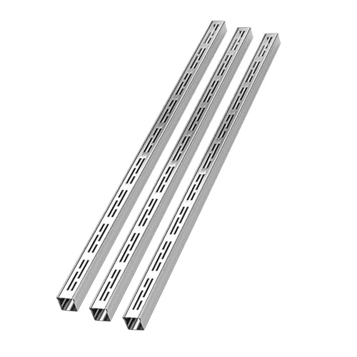 Entwässerungsrinne,Grabenablauf,3-Teiliges Grabenablaufsystem-Set Aus Edelstahl,Kanalablauf für Hof,Terrasse,Garten,Auffahrt Mit Gittern,Rechteckiges Abwassersieb von Generic