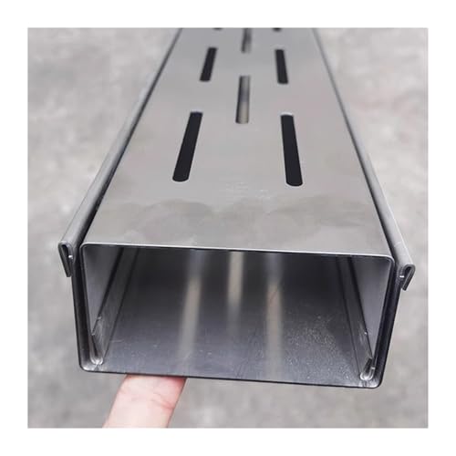 Entwässerungsrinne,Kanalentwässerungsgraben-Abflusssystem,Grabenentwässerungsset Aus Flacher Abflussrostumleiter für Die Außenterrasse,Abflussrinnenabdeckung für Die Garten(100 X 5 X 3 cm) von Generic