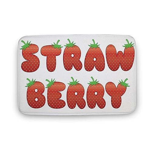Erdbeeren Teppich Waschmaschinenfest Fußmatte Robust Läufer Flur Für Wc Deko Outdoor Wohnaccessoires 40 X 60Cm Erdbeeren Teppich Waschmaschinenfest Fußmatte Robust Läufer Flur Für Wc Deko Outdoor Wohnaccessoires 40 X 60Cm von Generic
