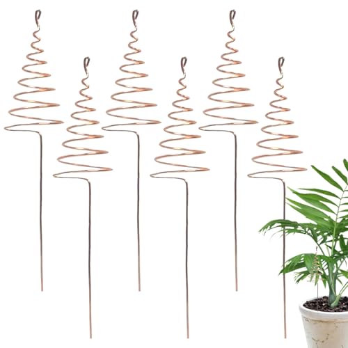 Erdnägel für Elektroanbau | Set mit 6 robusten Kupferspiralen für Pflanzen im Freien und Gartenarbeit | stabile Spiralstäbe und starke Spitzen für Stütznetze für Gemüse, und Erdnägel für Elektroanbau | Set mit 6 robusten Kupferspiralen für Pflanzen im Freien und Gartenarbeit | stabile Spiralstäbe und starke Spitzen für Stütznetze für Gemüse, und von Generic