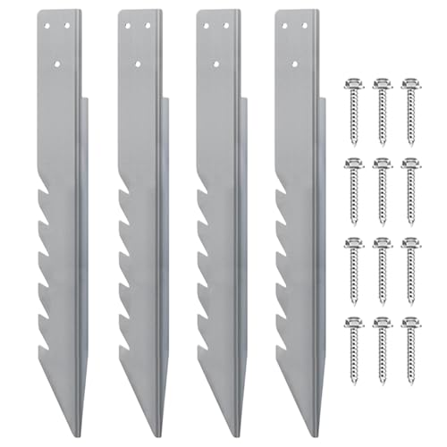 Erdspieß, 4 Stück Erdspieß Für Pfostenhalter, 4 Stück Erdbefestigung mit Schrauben für Garten, Terrasse & Spielhäuser Erdspieß, 4 Stück Erdspieß Für Pfostenhalter, 4 Stück Erdbefestigung mit Schrauben für Garten, Terrasse & Spielhäuser von Generic