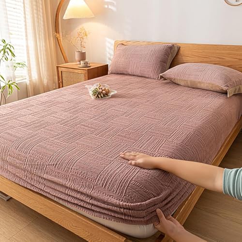 Erdungs-spannbettlaken Mit Implantation Von Leitfähigem Filament - Milchvlies Antistatisches Und Anti-Falten-bettzeug Passend Für 2'' Bis 12'' Matratze, Pink, 150 * 200cm Erdungs-spannbettlaken Mit Implantation Von Leitfähigem Filament - Milchvlies Antistatisches Und Anti-Falten-bettzeug Passend Für 2'' Bis 12'' Matratze, Pink, 150 * 200cm von Generic