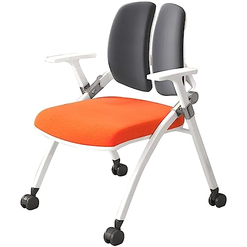 Ergonomic Folding Office Chair with Wheels - Comfortable Portable Chair for Study, Conference, And Training Sessions - Adjustable, Space Saving Design for Home & Office von Generic