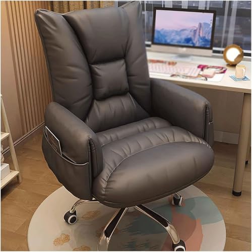 Ergonomic Office Chair Work Swivel Desk Leather Executive Sturdy Comfort Padded Armrests Adjustable Back Height Computer Comfort von Generic