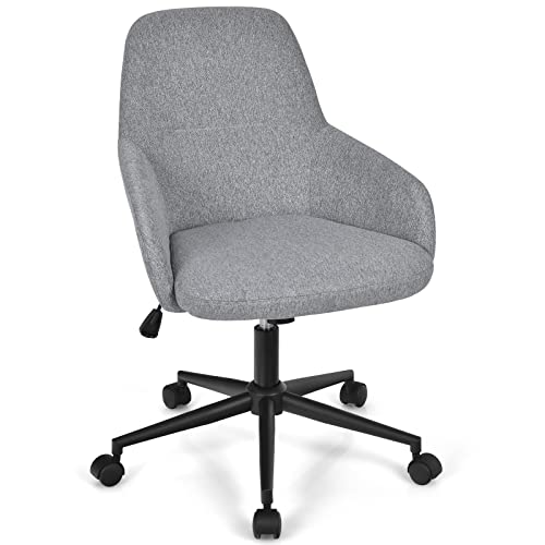 Ergonomic Swivel Home Office Chair with Height Adjustable Mid Back Grey Leisure Seat for Computer Desk Rocking Rolling Executive Task Chairs Ergonomic Swivel Home Office Chair with Height Adjustable Mid Back Grey Leisure Seat for Computer Desk Rocking Rolling Executive Task Chairs von Generic