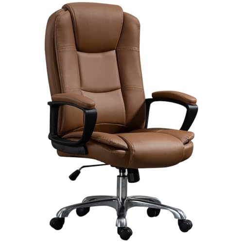Ergonomischer Arbeitsstuhl Für Das Wohnheim – Verstellbarer Chefsessel Mit Verbindungsarmlehnen, Strapazierfähiges Leder(Amber Chair) von Generic