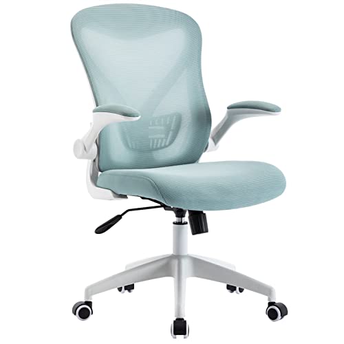 Ergonomischer Bürostuhl, Drehbarer Schreibtischstuhl, höhenverstellbare Netzrückenlehne, PC-Netzstuhl mit Lordosenstütze und hochklappbaren Armlehnen (Farbe: A) von Generic