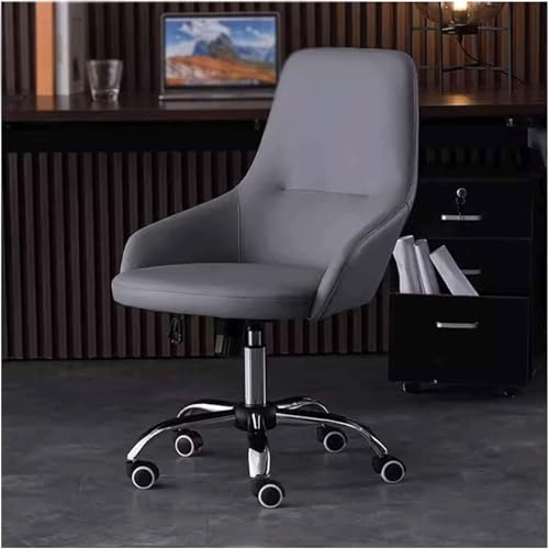 Ergonomischer Bürostuhl Arbeitscomputer drehbar mit Rädern Leder gepolsterter Schreibtisch Stabiles Fußkreuz Verstellbarer Executive Comfort von Generic