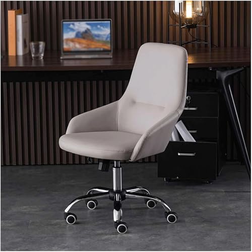 Ergonomischer Bürostuhl Arbeitscomputer drehbar mit Rädern Leder gepolsterter Schreibtisch Stabiles Fußkreuz Verstellbarer Executive Comfort von Generic