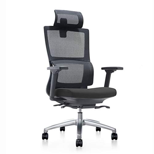 Ergonomischer Bürostuhl Bürodrehstühle, Executive 360° drehbarer Schreibtischstuhl Verstellbarer Netzstuhl Ergonomischer Computer-Bürostuhl mit mittlerer Rückenlehne und Füßen aus Aluminiuml von Generic