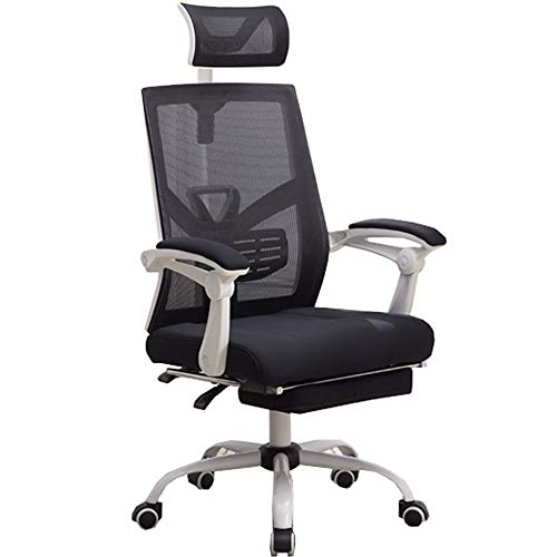 Ergonomischer Bürostuhl Home Office Schreibtischstuhl, Executive Bürostuhl Verstellbare Kopfstütze und Lendenwirbelstütze Drehbarer Computerstuhl Atmungsaktiver Mesh-Rücken Tilt Lock Funktio von Generic