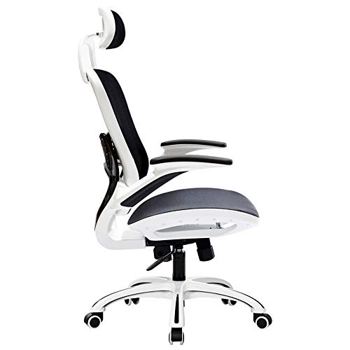 Ergonomischer Bürostuhl Home Office Schreibtischstuhl, Mesh Drehstuhl mit hoher Rückenlehne Moderne Einfachheit Verstellbare Kopfstütze Drehbarer Handlauf Vollmesh-Design Komfortables und at von Generic