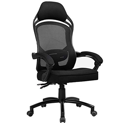 Ergonomischer Bürostuhl Home Office Schreibtischstuhl, Mesh Drehstuhl mit hoher Rückenlehne Verstellbares Design Atmungsaktive Rückenlehne Komfortkissen Spielstuhl Moderne Einfachheit Tragge von Generic