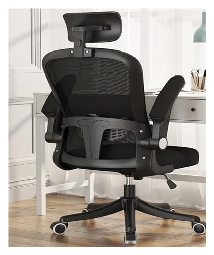 Ergonomischer Bürostuhl Lift Drehstuhl - Home Desk Chair Computer Chair, Mesh atmungsaktiver Bürostuhl für Home Office Schreibtischstühle (Schwarze Kopfstütze) von Generic