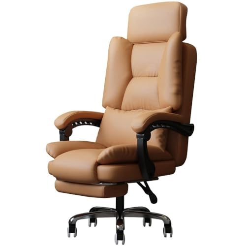 Ergonomischer Bürostuhl Mit Verstellbarer Rückenlehne Und Fußstütze, Verstellbarer 360°-Drehstuhl, Mit Armlehnenverstellung(Brown Chair) von Generic