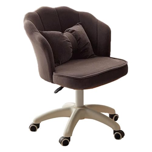 Ergonomischer Bürostuhl Stoff Armloser Büroschreibstuhl mit Rädern Verstellbarer drehbarer Waschtischstuhl für kleine Räume Esszimmerstuhl für Home Office oder Computeraufgaben von Generic
