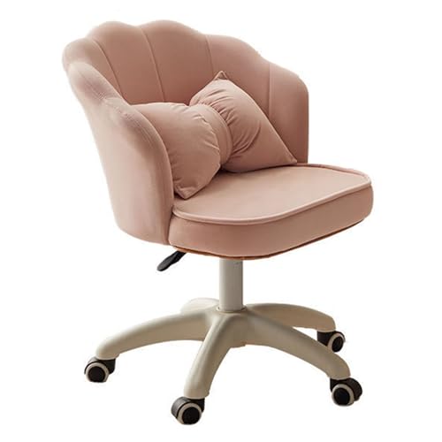 Ergonomischer Bürostuhl Stoff Armloser Esszimmerstuhl mit Rädern für kleine Räume Verstellbarer drehbarer Büroschreibtisch Stuhl von Generic