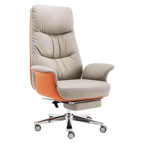 Ergonomischer Bürostuhl Work Swivel Executive Schreibtisch aus Leder mit Verstellbarer Rückenlehne und einziehbarer Fußstütze Computer Comfort von Generic