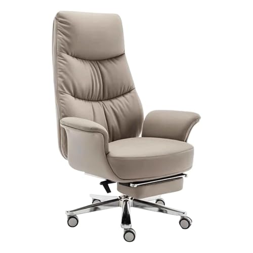 Ergonomischer Bürostuhl Work Swivel Executive Schreibtisch aus Leder mit Verstellbarer Rückenlehne und einziehbarer Fußstütze Computer Comfort von Generic