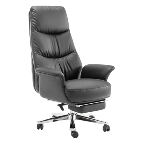 Ergonomischer Bürostuhl Work Swivel Executive Schreibtisch aus Leder mit Verstellbarer Rückenlehne und einziehbarer Fußstütze Computer Comfort von Generic